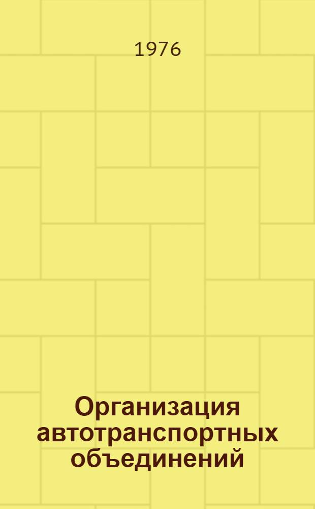 Организация автотранспортных объединений