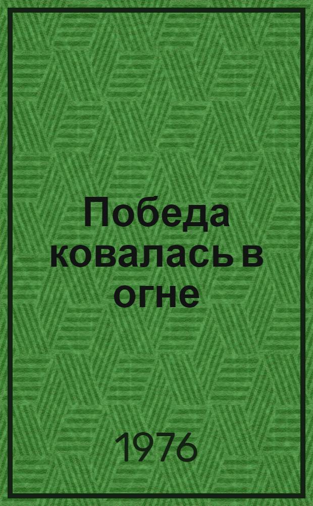 Победа ковалась в огне : Очерки