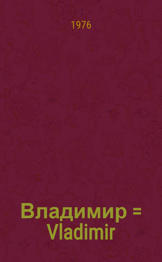 Владимир = Vladimir : Фотоочерк