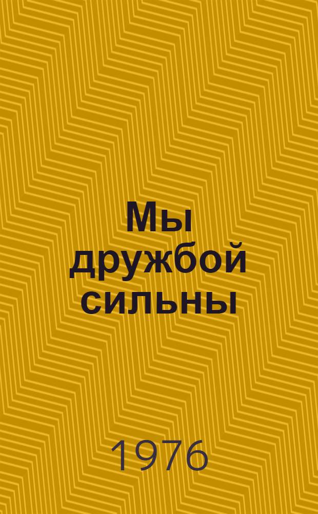 Мы дружбой сильны : Сборник очерков