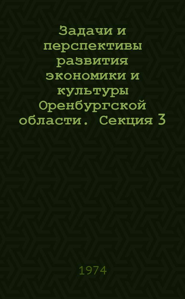 Задачи и перспективы развития экономики и культуры Оренбургской области. Секция 3 : Строительство и архитектура