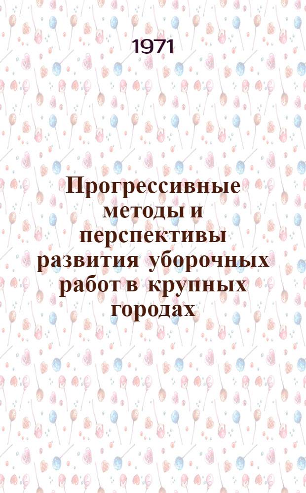 Прогрессивные методы и перспективы развития уборочных работ в крупных городах
