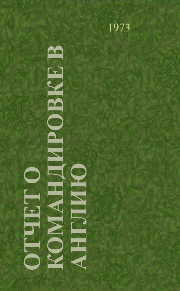Отчет о командировке в Англию