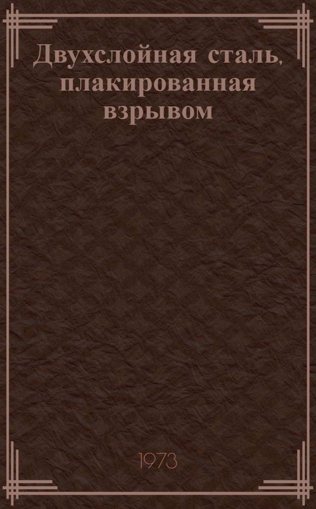 Двухслойная сталь, плакированная взрывом : Обзор