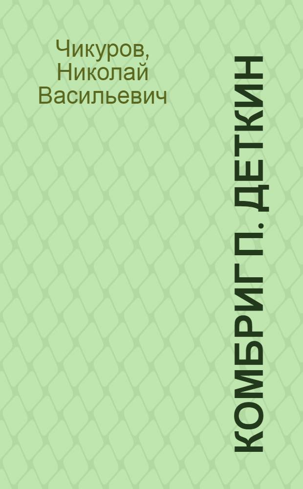 Комбриг П. Деткин