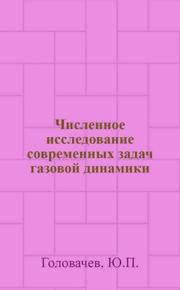 Численное исследование современных задач газовой динамики