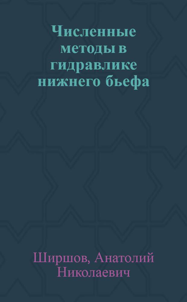 Численные методы в гидравлике нижнего бьефа