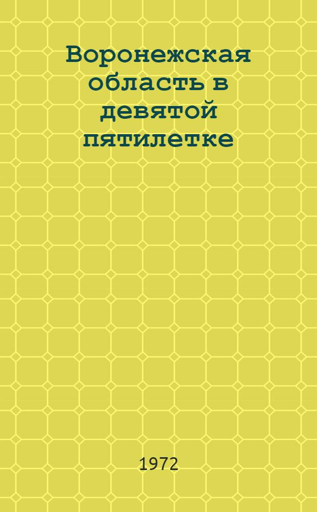 Воронежская область в девятой пятилетке