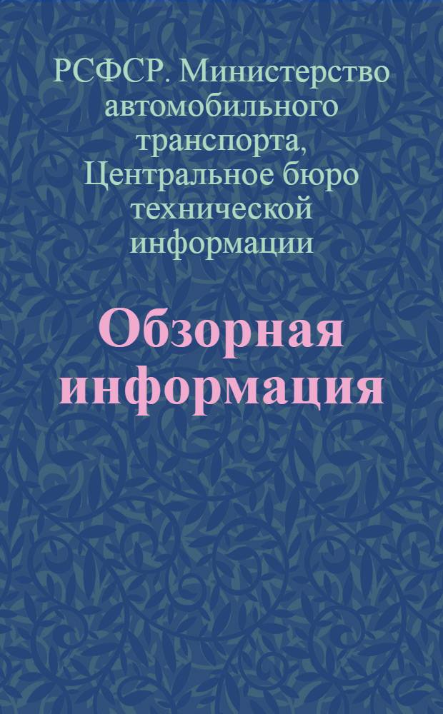 Обзорная информация