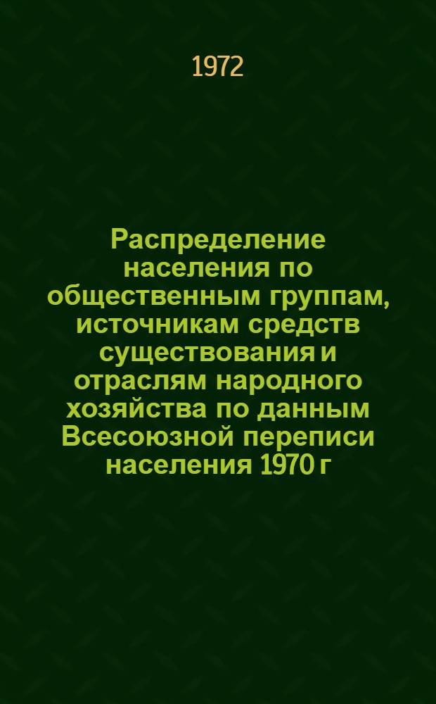 Распределение населения по общественным группам, источникам средств существования и отраслям народного хозяйства по данным Всесоюзной переписи населения 1970 г. .. : (Табл. 17, 18, 19, 20-22, 23, 24, 25, 26, 27, 28, 30, 30а, 30б) [1]-. [57] : ... по Кзыл-Ординской области