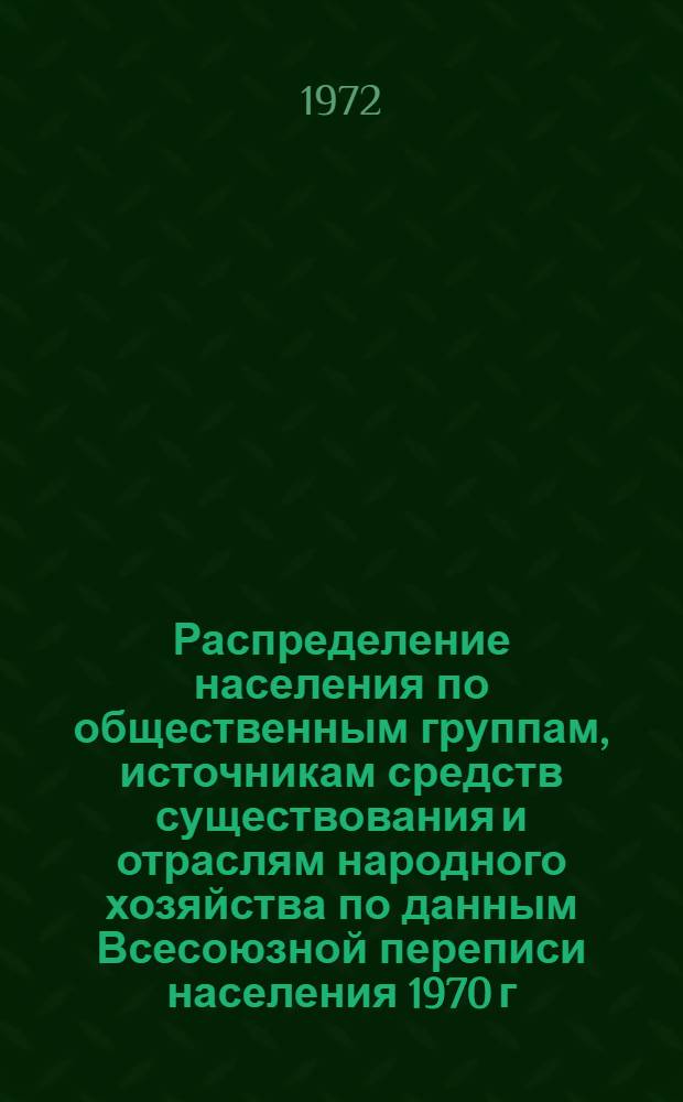 Распределение населения по общественным группам, источникам средств существования и отраслям народного хозяйства по данным Всесоюзной переписи населения 1970 г. .. : (Табл. 17, 18, 19, 20-22, 23, 24, 25, 26, 27, 28, 30, 30а, 30б) [1]-. [89] : ... по Сурхандарьинской области