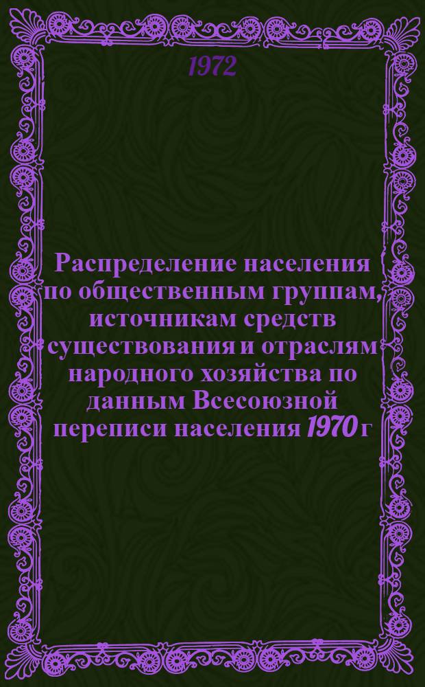 Распределение населения по общественным группам, источникам средств существования и отраслям народного хозяйства по данным Всесоюзной переписи населения 1970 г. .. : (Табл. 17, 18, 19, 20-22, 23, 24, 25, 26, 27, 28, 30, 30а, 30б) [1]-. [118] : ... по Гурьевской области