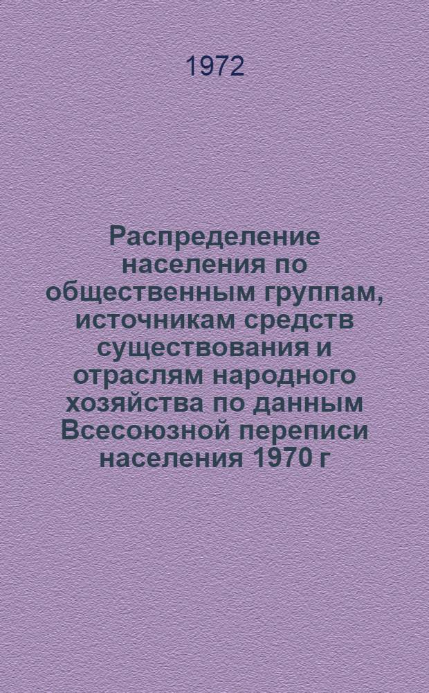 Распределение населения по общественным группам, источникам средств существования и отраслям народного хозяйства по данным Всесоюзной переписи населения 1970 г. .. : (Табл. 17, 18, 19, 20-22, 23, 24, 25, 26, 27, 28, 30, 30а, 30б) [1]-. [144] : ... по Тернопольской области