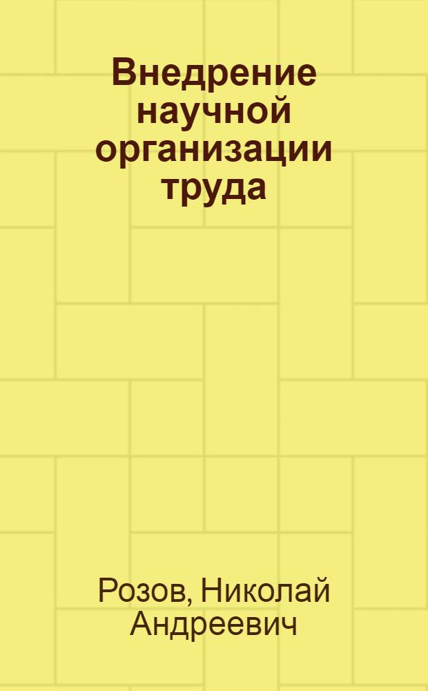 Внедрение научной организации труда (НОТ) в дорожном строительстве : Обзорная информация