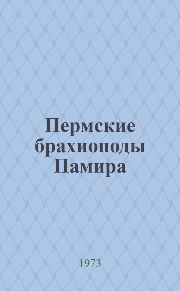 Пермские брахиоподы Памира