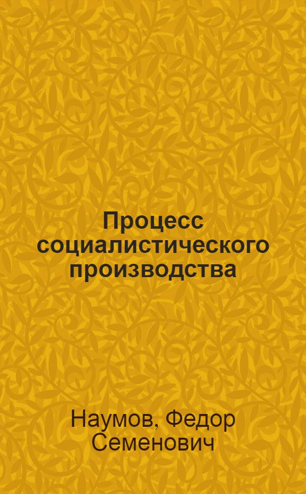 Процесс социалистического производства