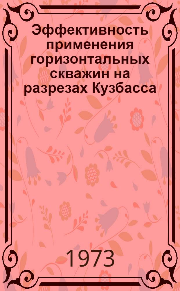 Эффективность применения горизонтальных скважин на разрезах Кузбасса