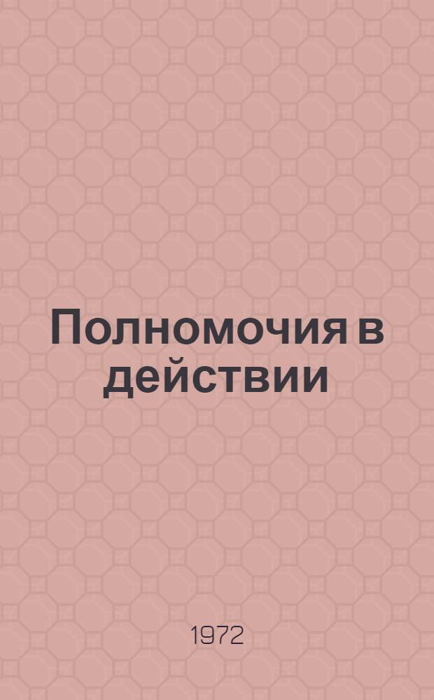 Полномочия в действии : Опыт работы сел. Советов : Сборник