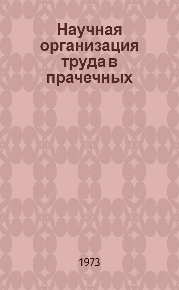 Научная организация труда в прачечных