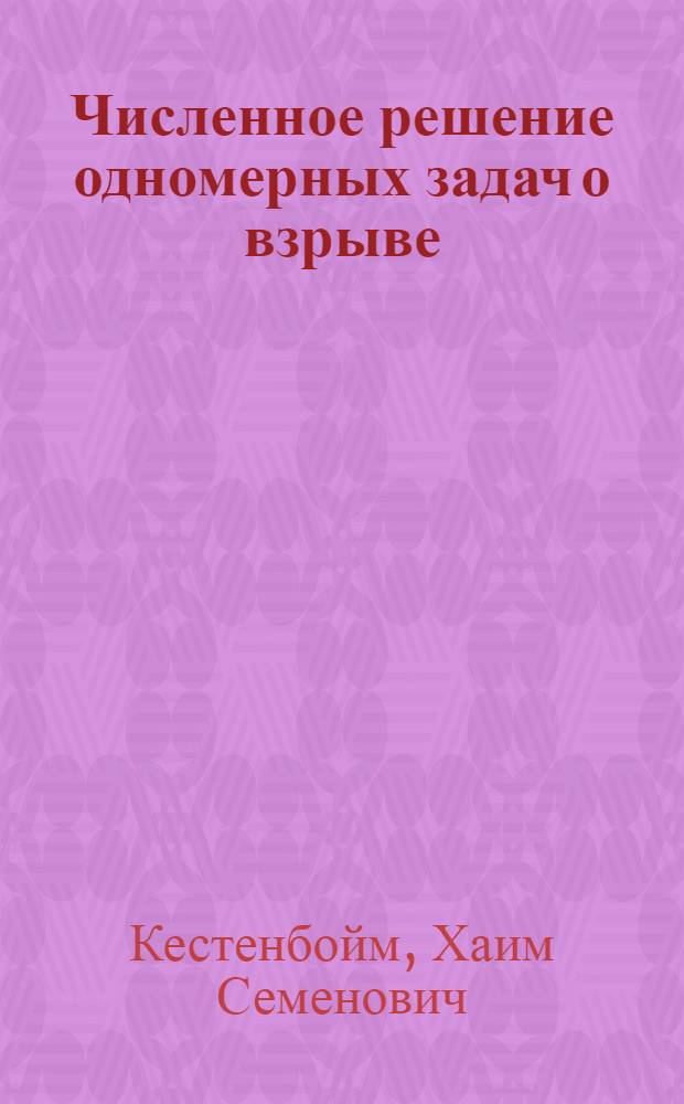 Численное решение одномерных задач о взрыве