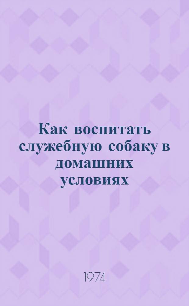 Как воспитать служебную собаку в домашних условиях