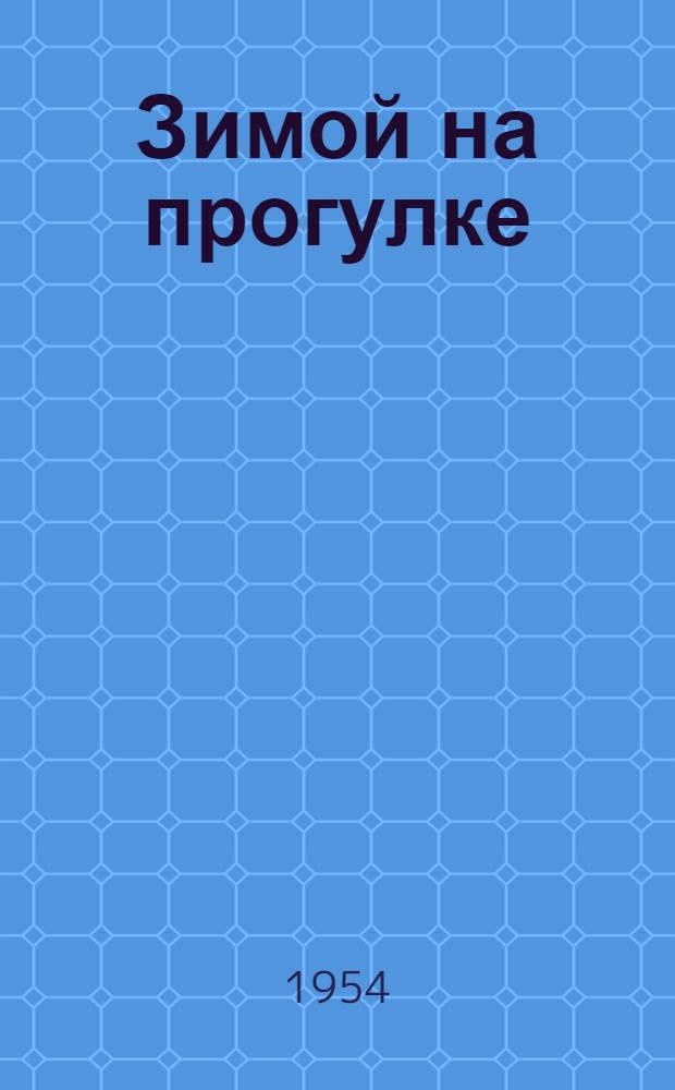 Зимой на прогулке : Занимательные вопросы