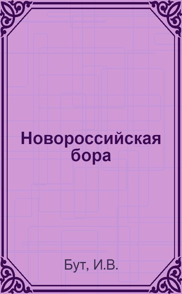 Новороссийская бора
