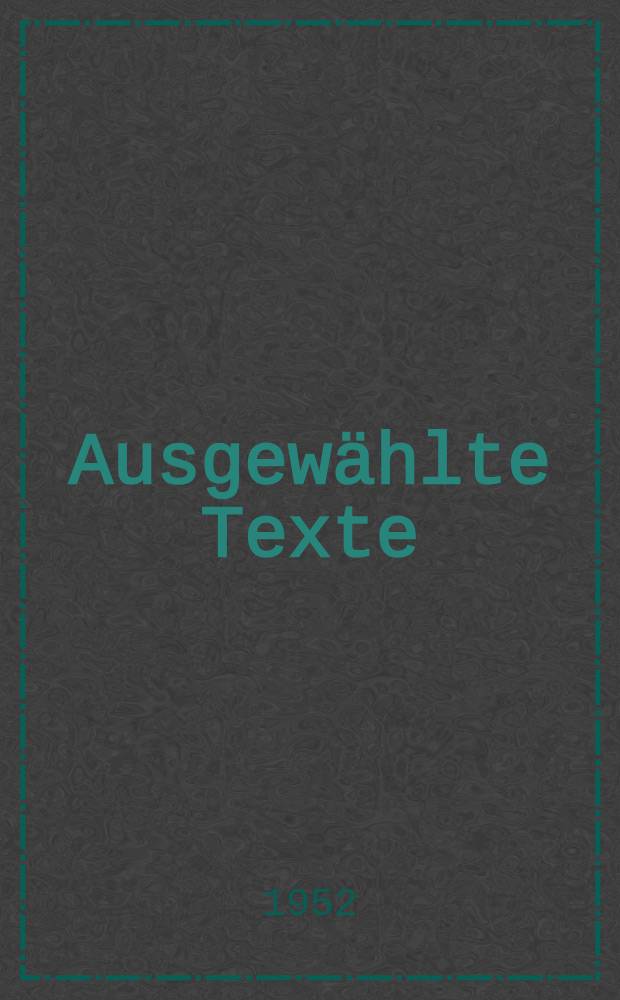 Ausgewählte Texte