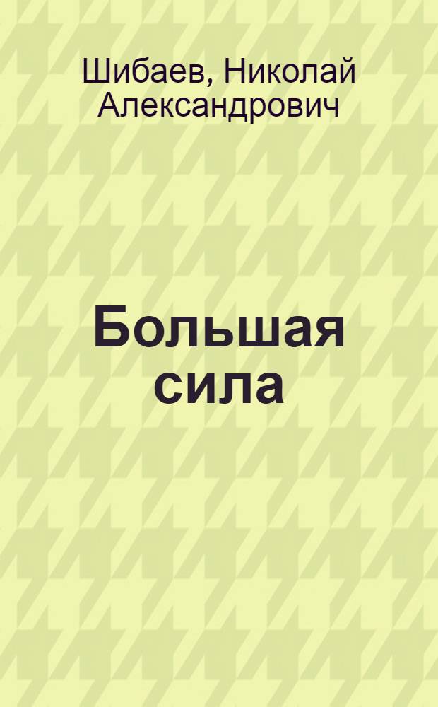 Большая сила : Опыт работы сан. актива