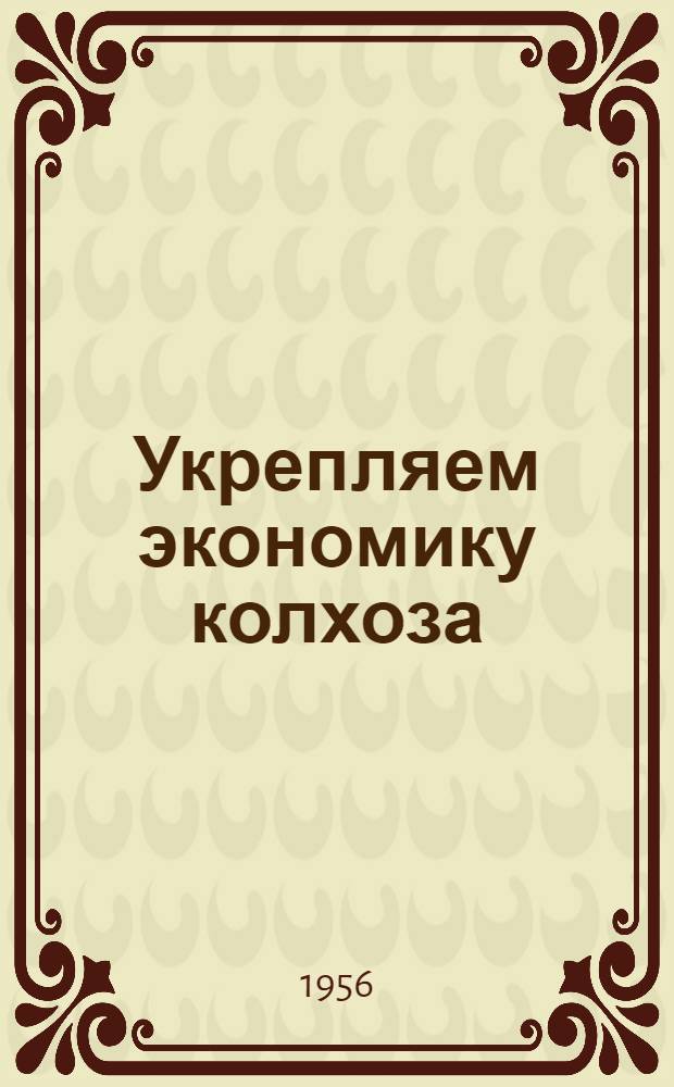 Укрепляем экономику колхоза