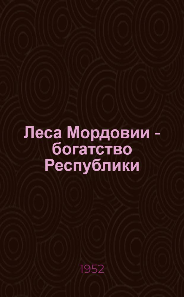 Леса Мордовии - богатство Республики