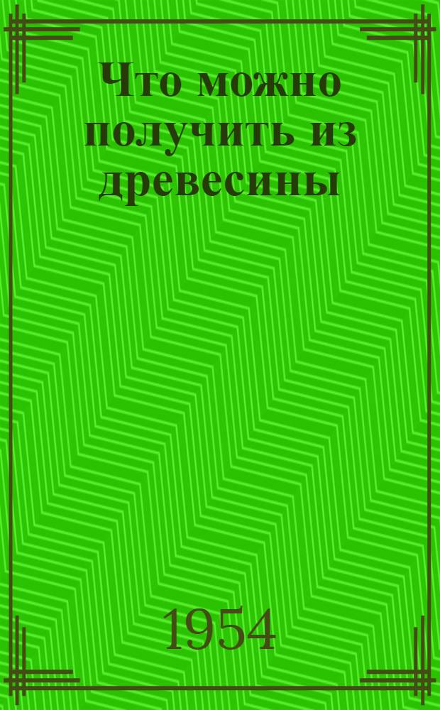 Что можно получить из древесины : Рек. список литературы