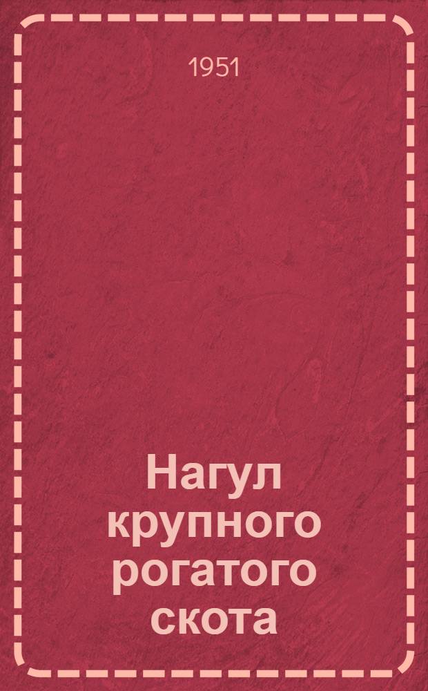 Нагул крупного рогатого скота
