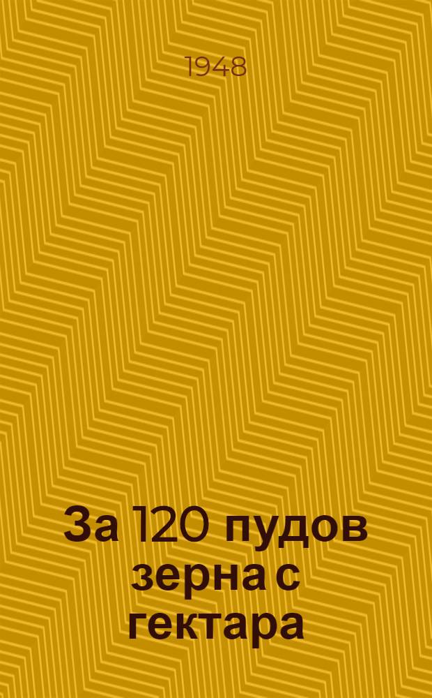 За 120 пудов зерна с гектара