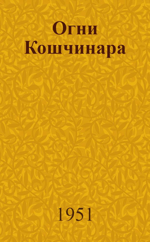 Огни Кошчинара : Роман