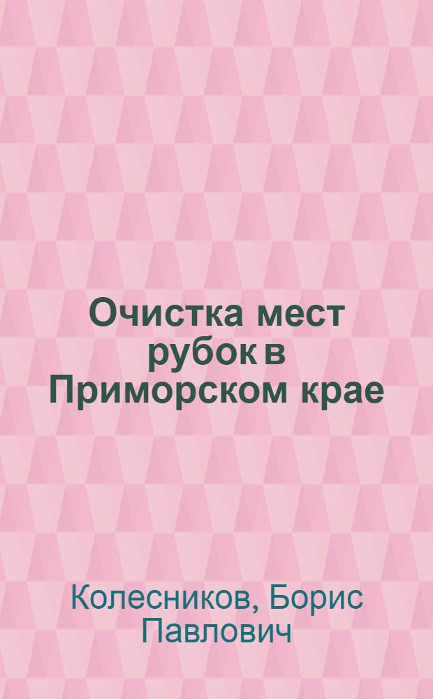 Очистка мест рубок в Приморском крае