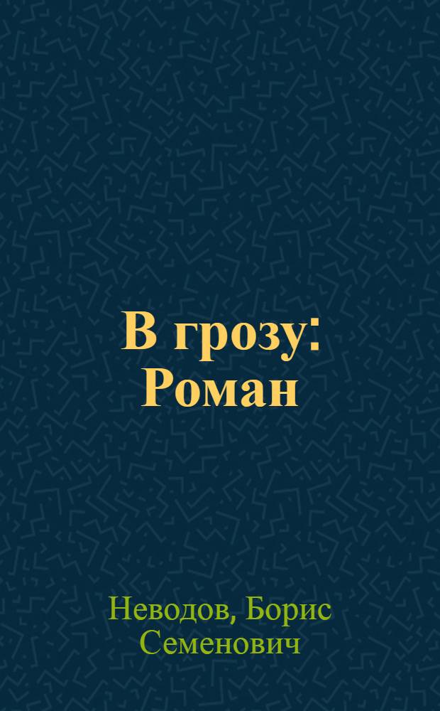 В грозу : Роман