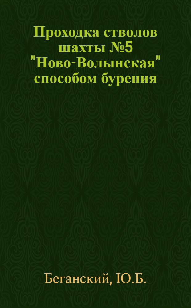 Проходка стволов шахты № 5 "Ново-Волынская" способом бурения