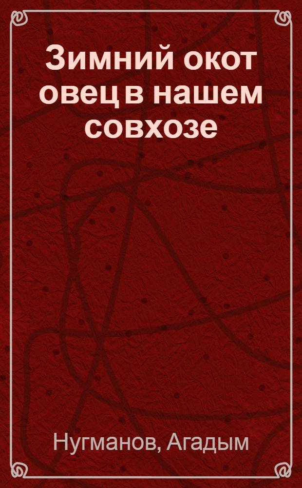 Зимний окот овец в нашем совхозе
