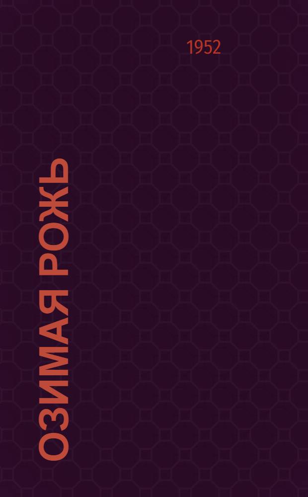 Озимая рожь