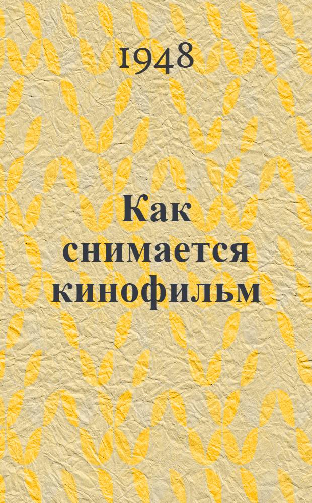 Как снимается кинофильм