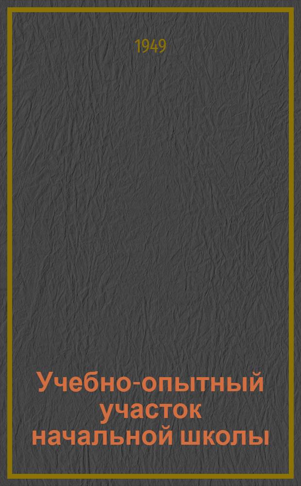 Учебно-опытный участок начальной школы