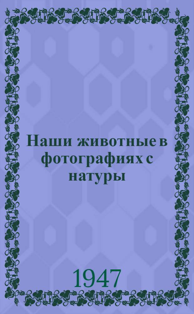 Наши животные в фотографиях с натуры : Ч. 1-