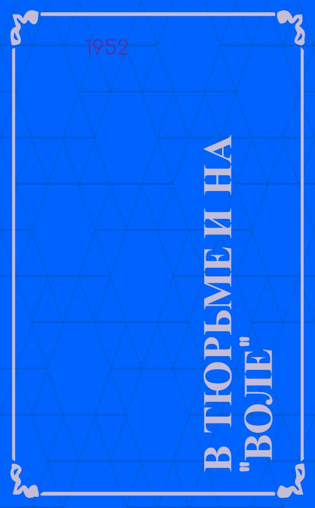 В тюрьме и на "воле" : Записки тур. коммуниста