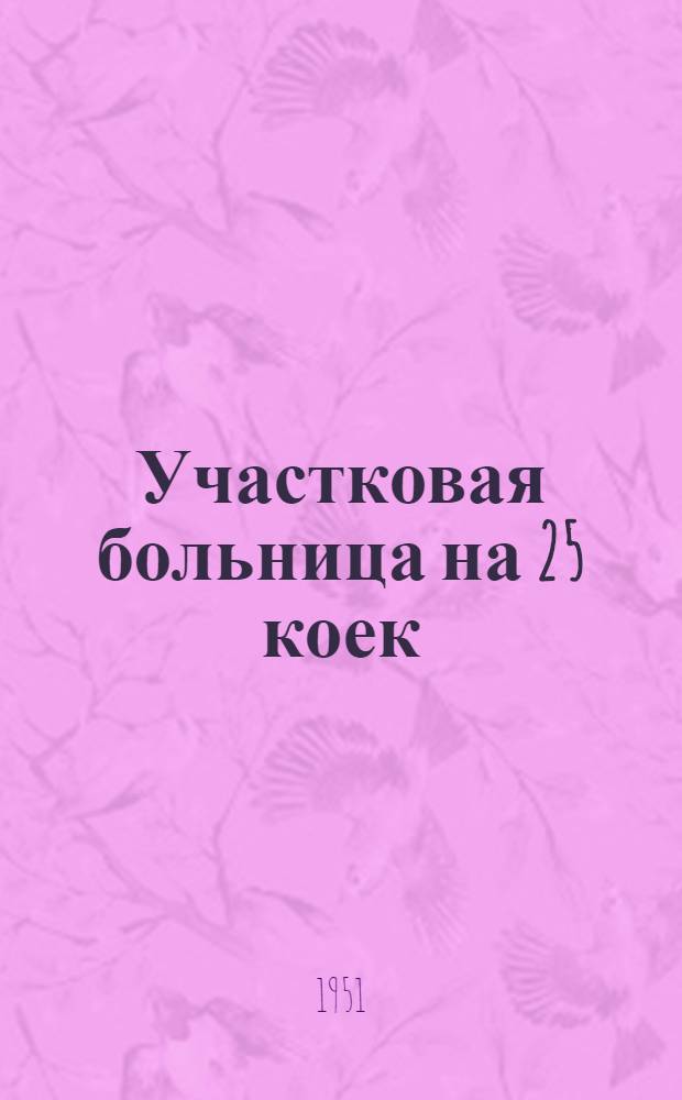 Участковая больница на 25 коек (без инфекционного) : [Одноэтажное здание (каменное)]. 2 : Амбулатория