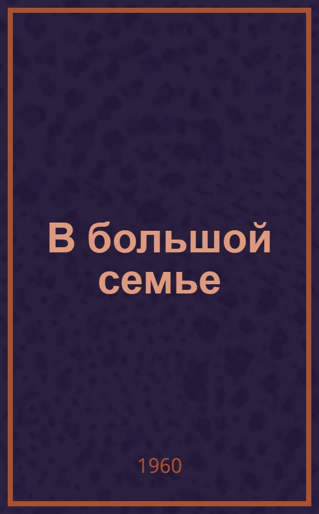В большой семье : Проза. Стихи. Лит. критика