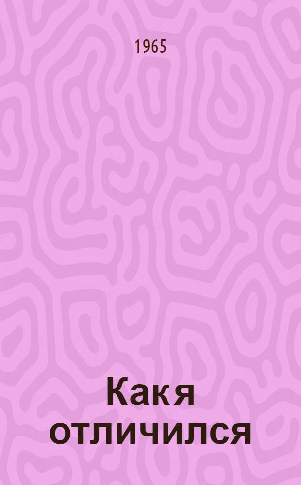 Как я отличился : Рассказы : Для ст. дошкольного возраста