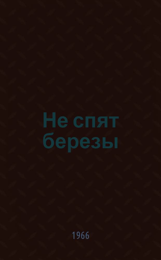 Не спят березы : Книга лирики
