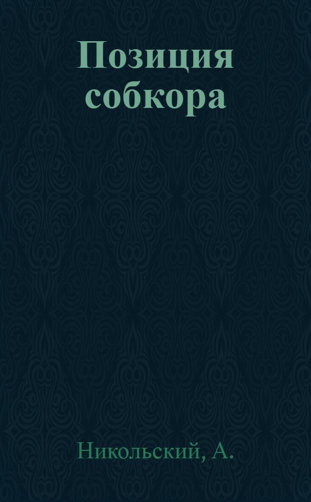 Позиция собкора : Очерк