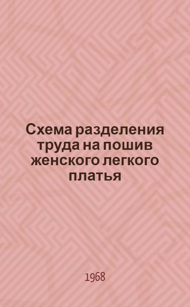 Схема разделения труда на пошив женского легкого платья (из шерстяных и шелковых тканей)